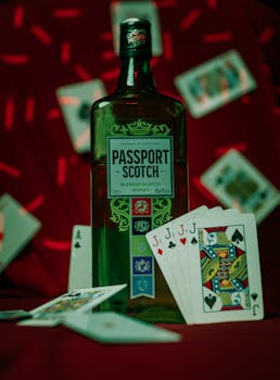 casino chips and cards