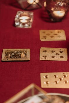 casino chips and coins on digital tablet