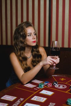 poker chips on table