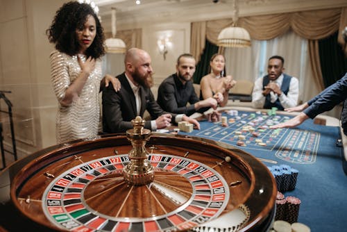 gambling casino table pokerchips