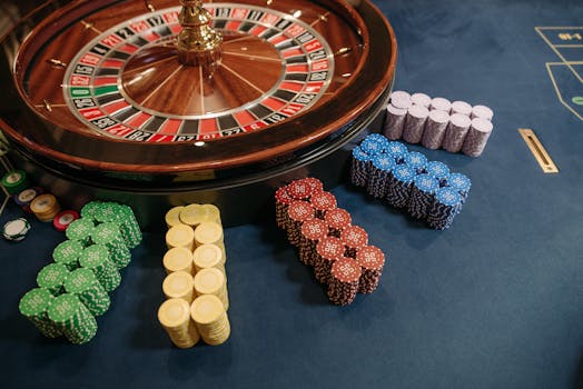gambling at casino table